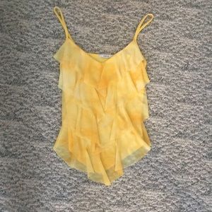 yellow cropped tank top